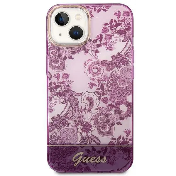 Guess GUHCP14MHGPLHF iPhone 14 Plus 6.7’’ fuchsia/fuschia hardcase Porcelain Collection - Cell phone cases