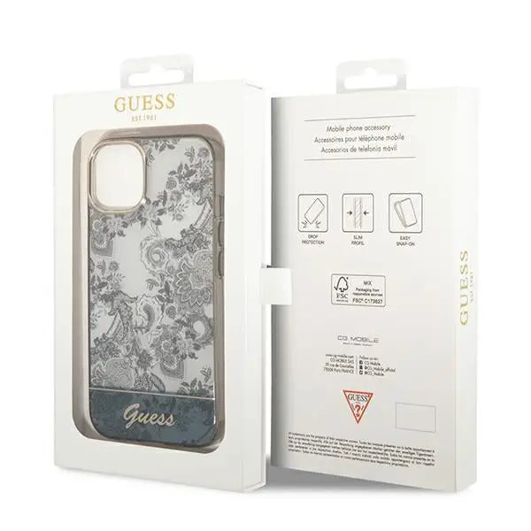 Guess GUHCP14MHGPLHG iPhone 14 Plus 6.7 ’gray / gray hardcase Porcelain Collection - Cell phone cases