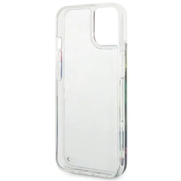 Guess GUHCP14MLFLSB iPhone 14 Plus 6.7 ’blue / blue hardcase Flower Liquid Glitter - Cell phone cases