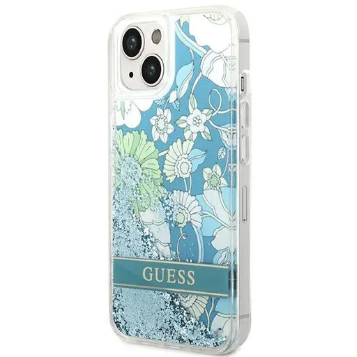 Guess GUHCP14MLFLSN iPhone 14 Plus 6.7 ’green / green hardcase Flower Liquid Glitter - Cell phone cases