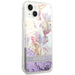 Guess GUHCP14MLFLSU iPhone 14 Plus 6.7 ’violet / purple hardcase Flower Liquid Glitter - Cell phone cases