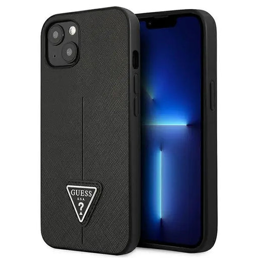 Guess GUHCP14MPSATLK iPhone 14 Plus 6,7 ’black / black hardcase SaffianoTriangle Logo - Cell phone cases