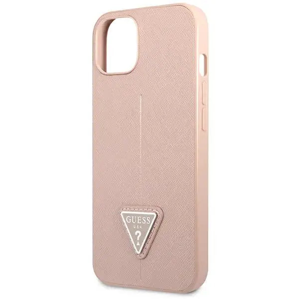 Guess GUHCP14MPSATLP iPhone 14 Plus 6,7 ’pink / pink hardcase SaffianoTriangle Logo - Cell phone cases