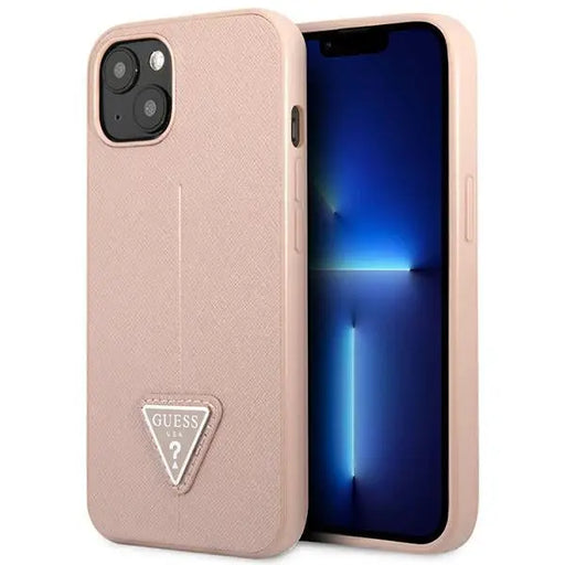 Guess GUHCP14MPSATLP iPhone 14 Plus 6,7 ’pink / pink hardcase SaffianoTriangle Logo - Cell phone cases