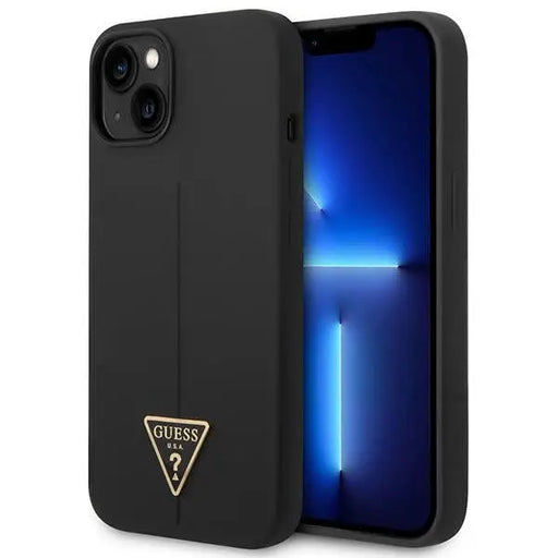 Guess GUHCP14MSLTGK iPhone 14 Plus 6.7’’ black/black hardcase Silicone Triangle - Cell phone cases