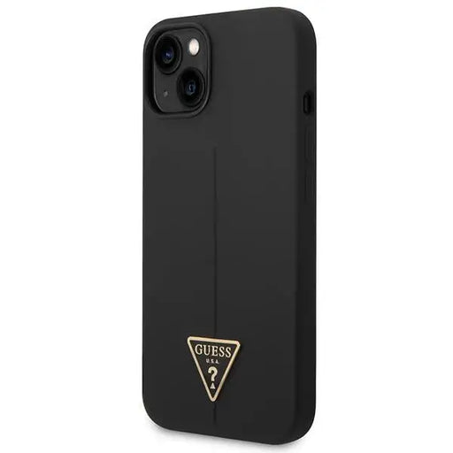Guess GUHCP14MSLTGK iPhone 14 Plus 6.7’’ black/black hardcase Silicone Triangle - Cell phone cases