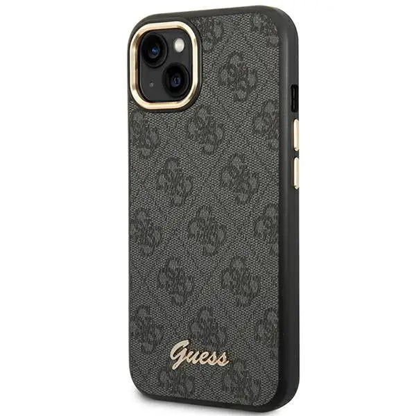 Guess GUHCP14SHG4SHK iPhone 14 6.1 ’black / black hard case 4G Vintage Gold Logo - Cell phone cases