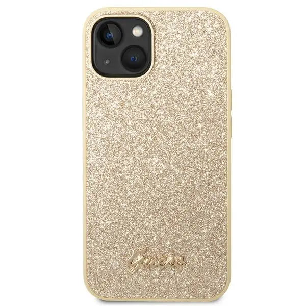 Guess GUHCP14SHGGSHD iPhone 14 6.1’’ gold/gold hard case Glitter Script - Cell phone cases and covers<<<HurtelXML