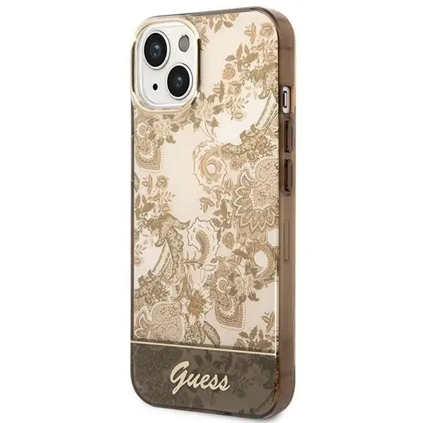 Guess GUHCP14SHGPLHC iPhone 14 6.1 ’ocher hardcase Porcelain Collection - Cell phone cases and covers<<<HurtelXML