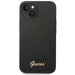 Guess GUHCP14SSLSMK iPhone 14 6.1’’ black/black hard case Silicone Vintage Gold Logo - Cell phone cases