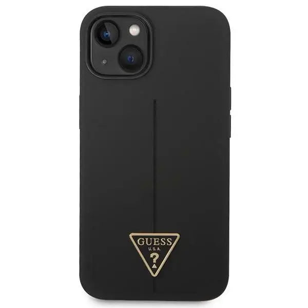 Guess GUHCP14SSLTGK iPhone 14 6.1’’ black/black hardcase Silicone Triangle - Cell phone cases and covers<<<HurtelXML