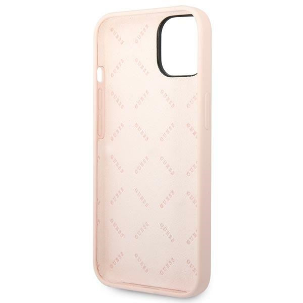 Guess GUHCP14SSLTGP iPhone 14 6.1’’ pink/pink hardcase Silicone Triangle - Cell phone cases and covers<<<HurtelXML