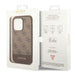 Guess GUHCP14XG4GLBR iPhone 14 Pro Max 6.7’’ brown/brown hard case 4G Stripe Collection - Cell phone cases