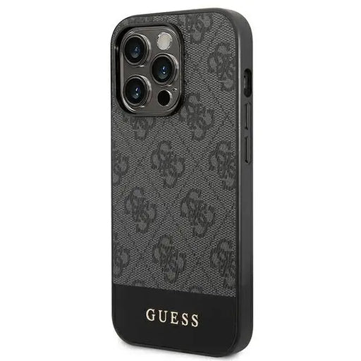 Guess GUHCP14XG4GLGR iPhone 14 Pro Max 6.7’’ grey/grey hard case 4G Stripe Collection - Cell phone cases