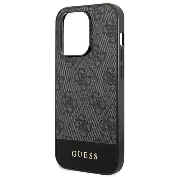 Guess GUHCP14XG4GLGR iPhone 14 Pro Max 6.7’’ grey/grey hard case 4G Stripe Collection - Cell phone cases