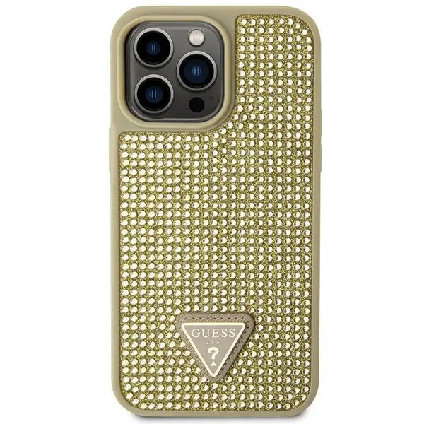 Guess GUHCP14XHDGTPD iPhone 14 Pro Max 6.7’’ gold/gold hardcase Rhinestone Triangle - Cell phone cases