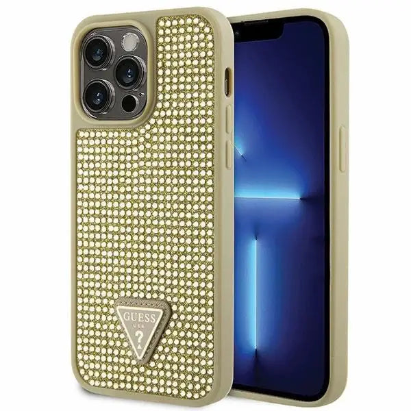 Guess GUHCP14XHDGTPD iPhone 14 Pro Max 6.7’’ gold/gold hardcase Rhinestone Triangle - Cell phone cases