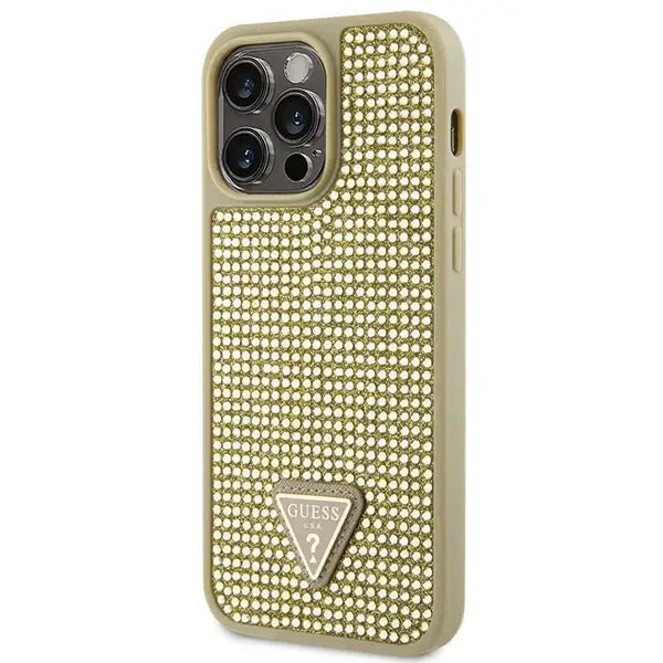 Guess GUHCP14XHDGTPD iPhone 14 Pro Max 6.7’’ gold/gold hardcase Rhinestone Triangle - Cell phone cases