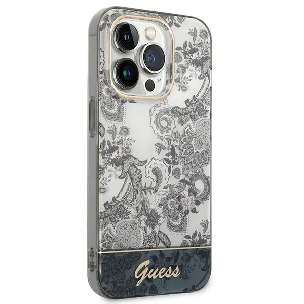 Guess GUHCP14XHGPLHG iPhone 14 Pro Max 6.7 ’gray / gray hardcase Porcelain Collection - Cell phone cases