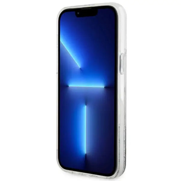 Guess GUHCP14XLCSGSGH iPhone 14 Pro Max 6.7’’ white/white hardcase Liquid Glitter Marble - Cell phone cases