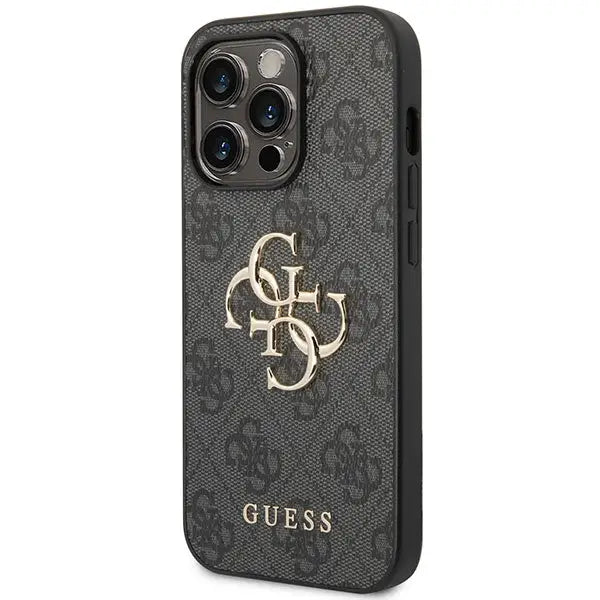 Guess GUHCP15L4GMGGR iPhone 15 Pro 6.1’’ gray/gray hardcase 4G Big Metal Logo - Cell phone cases and covers<<<HurtelXML