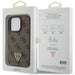 Guess GUHCP15LP4TDPW iPhone 15 Pro 6.1’’ brown/brown hardcase Leather 4G Triangle Strass - Cell phone cases