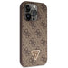 Guess GUHCP15LP4TDSCPW iPhone 15 Pro 6.1’’ brown/brown hardcase Crossbody 4G Metal Logo - Cell phone cases