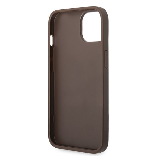 Guess GUHCP15MG4GFBR iPhone 15 Plus 6.7’’ brown/brown hard case 4G Metal Gold Logo - Cell phone cases