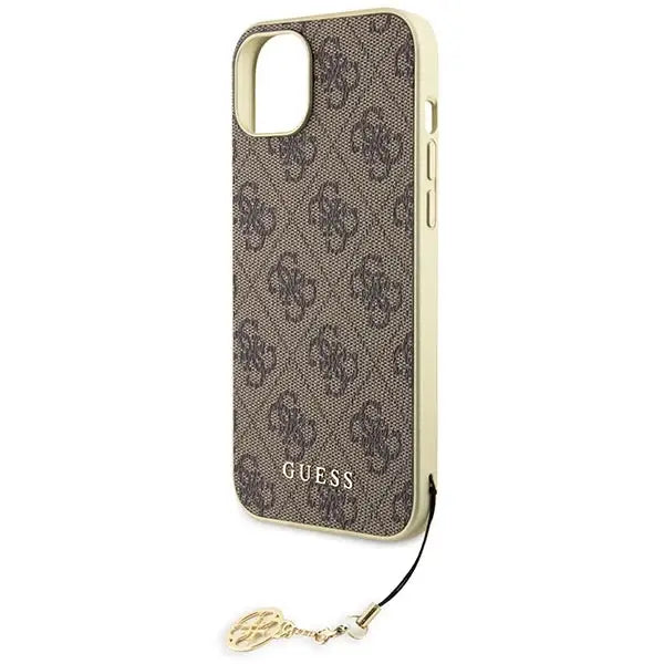 Guess GUHCP15MGF4GBR iPhone 15 Plus 6.7’’ brown/brown hardcase 4G Charms Collection - Cell phone cases