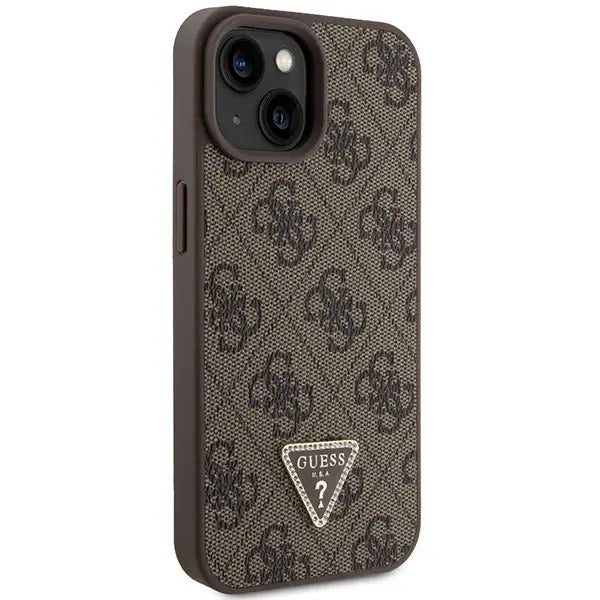 Guess GUHCP15MP4TDSCPW iPhone 15 Plus 6.7’’ brown/brown hardcase Crossbody 4G Metal Logo - Cell phone cases