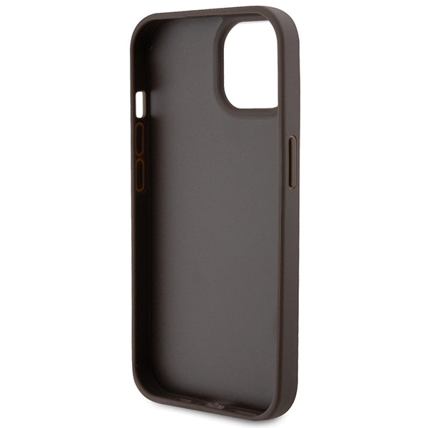 Guess GUHCP15SP4TDSCPW iPhone 15 6.1’’ brown/brown hardcase Crossbody 4G Metal Logo - Cell phone cases