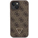 Guess GUHCP15SP4TDSCPW iPhone 15 6.1’’ brown/brown hardcase Crossbody 4G Metal Logo - Cell phone cases
