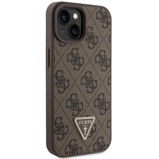 Guess GUHCP15SP4TDSCPW iPhone 15 6.1’’ brown/brown hardcase Crossbody 4G Metal Logo - Cell phone cases