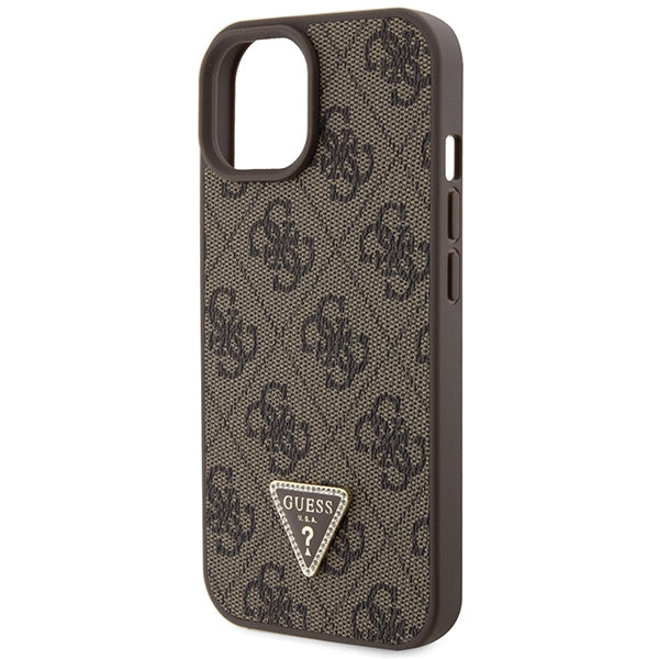 Guess GUHCP15SP4TDSCPW iPhone 15 6.1’’ brown/brown hardcase Crossbody 4G Metal Logo - Cell phone cases