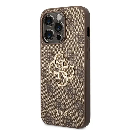 Guess GUHCP15X4GMGBR iPhone 15 Pro Max 6.7’’ brown/brown hardcase 4G Big Metal Logo - Cell phone cases