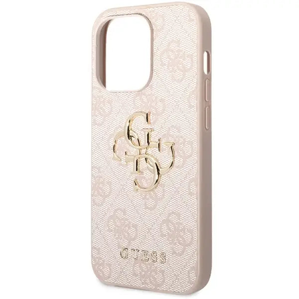 Guess GUHCP15X4GMGPI iPhone 15 Pro Max 6.7’’ pink/pink hardcase 4G Big Metal Logo - Cell phone cases