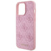 Guess GUHCP15XP4EPMP iPhone 15 Pro Max 6.7’’ pink/pink hardcase Leather 4G Stamped - Cell phone cases