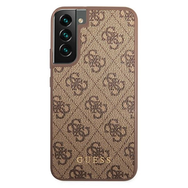 Guess GUHCS22SG4GFBR S22 S901 brązowy/brown hard case 4G Metal Gold Logo - Cell phone cases and covers<<<HurtelXML