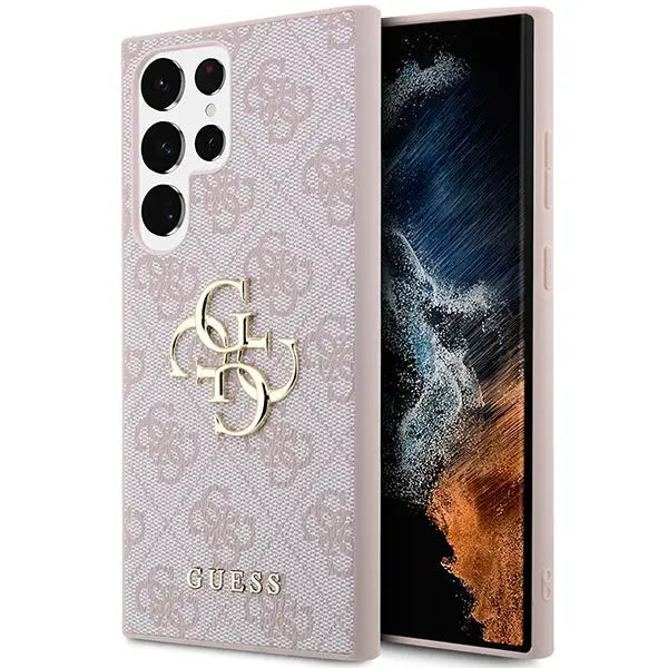 Guess GUHCS23L4GMGPI S23 Ultra S918 pink/pink hardcase 4G Big Metal Logo - Cell phone cases and covers<<<HurtelXML