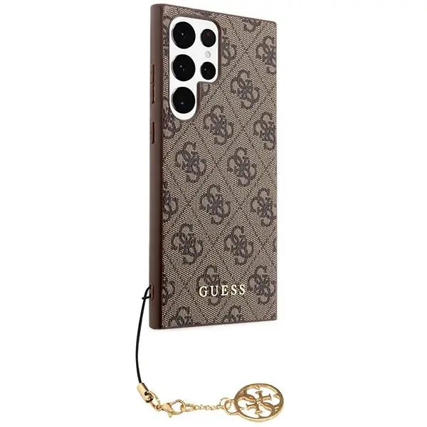 Guess GUHCS23LGF4GBR S23 Ultra S918 brown/brown hardcase 4G Charms Collection - Cell phone cases and covers<<<HurtelXML
