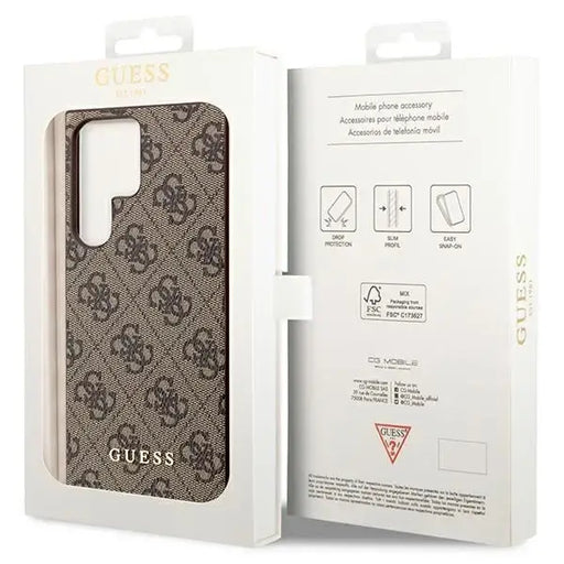 Guess GUHCS23LGF4GBR S23 Ultra S918 brown/brown hardcase 4G Charms Collection - Cell phone cases and covers<<<HurtelXML