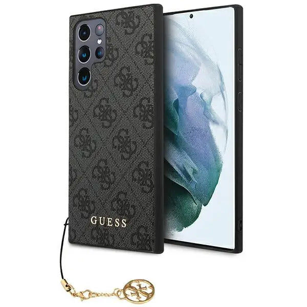 Guess GUHCS23LGF4GGR S23 Ultra S918 grey/grey hardcase 4G Charms Collection - Cell phone cases and covers<<<HurtelXML