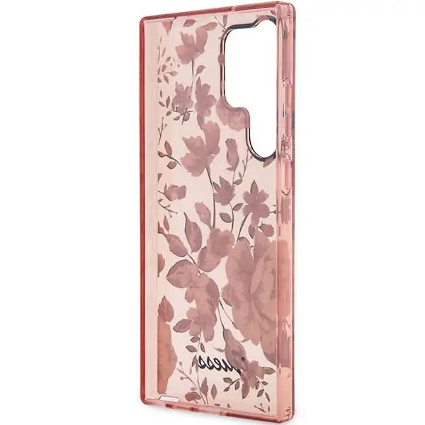 Guess GUHCS23LHCFWSP S23 Ultra S918 pink/pink hardcase Flower Collection - Cell phone cases and covers<<<HurtelXML