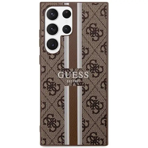 Guess GUHCS23LP4RPSW S23 Ultra S918 brown/brown hardcase 4G Printed Stripe - Cell phone cases and covers<<<HurtelXML