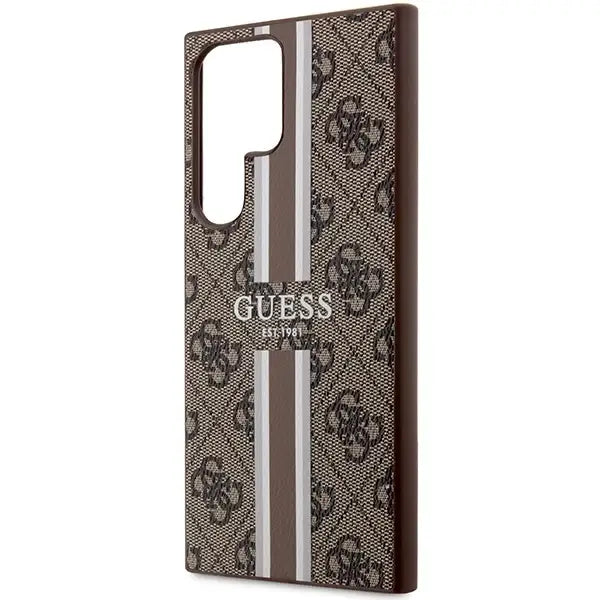 Guess GUHCS23LP4RPSW S23 Ultra S918 brown/brown hardcase 4G Printed Stripe - Cell phone cases and covers<<<HurtelXML