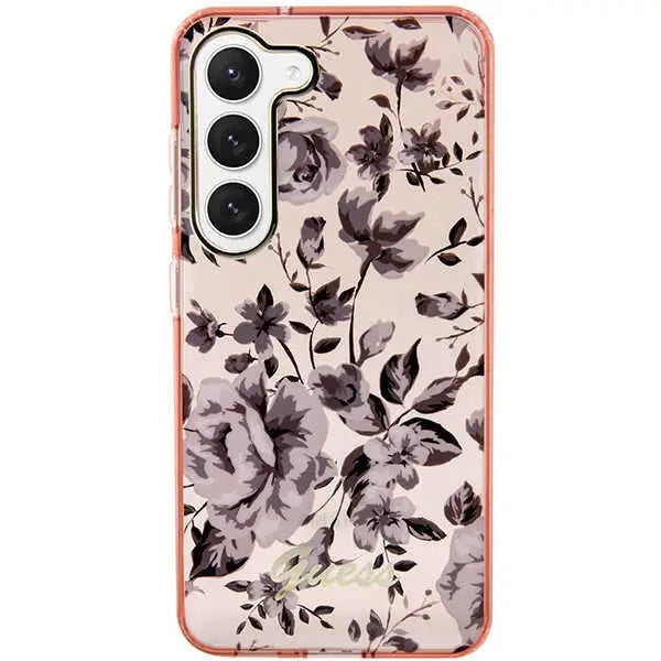 Guess GUHCS23MHCFWSP S23+ S916 pink/pink hardcase Flower Collection - Cell phone cases and covers<<<HurtelXML