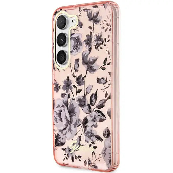 Guess GUHCS23MHCFWSP S23+ S916 pink/pink hardcase Flower Collection - Cell phone cases and covers<<<HurtelXML