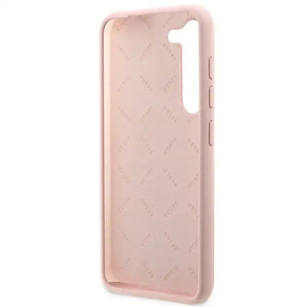 Guess GUHCS23MLSLMGPP S23+ S916 pink/pink hardcase Silicone Script Metal Logo - Cell phone cases and covers<<<HurtelXML