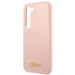 Guess GUHCS23MLSLMGPP S23+ S916 pink/pink hardcase Silicone Script Metal Logo - Cell phone cases and covers<<<HurtelXML