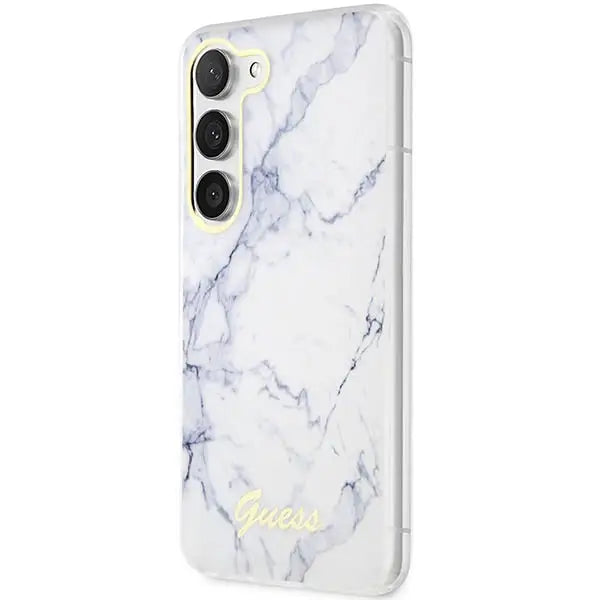 Guess GUHCS23MPCUMAH S23+ S916 white/white hardcase Marble - Cell phone cases and covers<<<HurtelXML